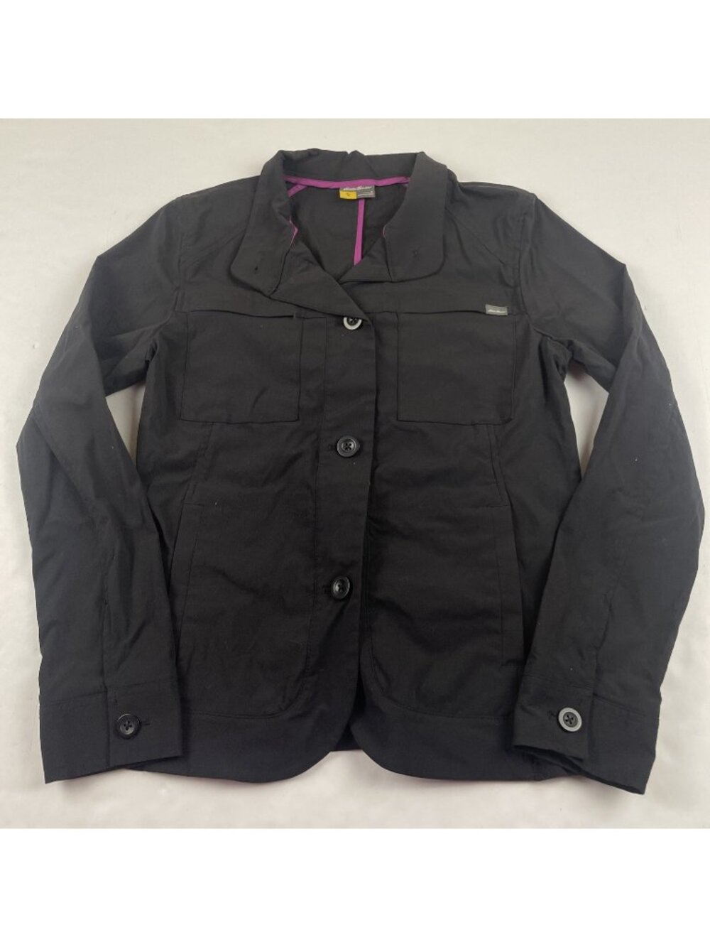 Eddie Bauer Travex Women’s 8 Utility Jacket Navy Nylon Stretch Outdoor Travel